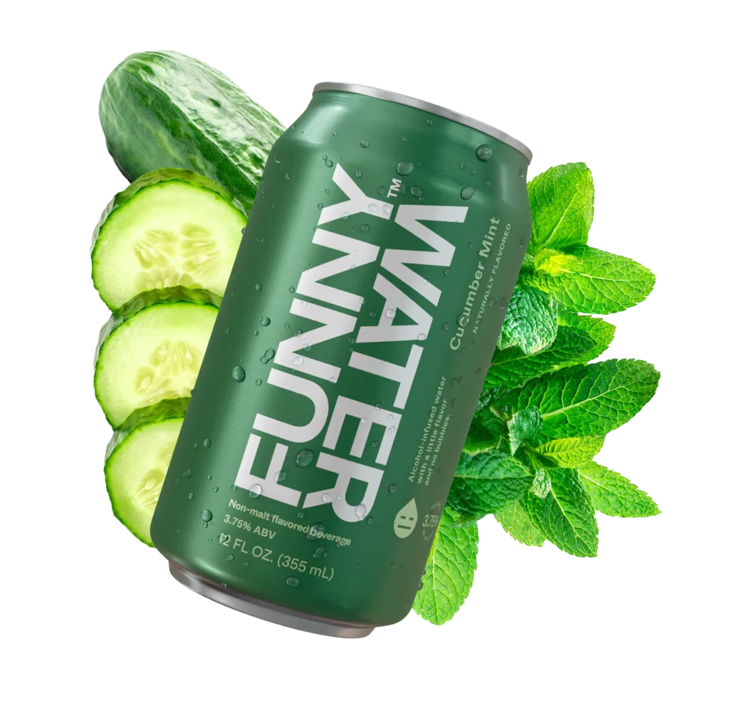 Can of cucumber mint Funny Water